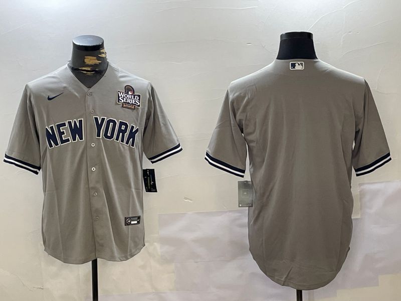 Men New York Yankees Blank Grey Game 2024 Nike MLB Jersey style 102721->new york yankees->MLB Jersey
